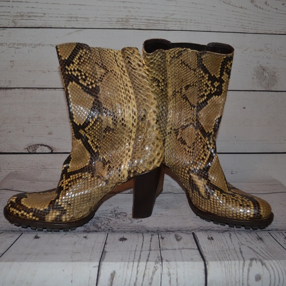 Rocco P. Vero Cuoio Python Snake Boot Vintage 37.5 - Picture 2 of 8